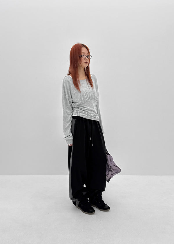 [MADE] Wirano Color-Block Wide Banded Pants