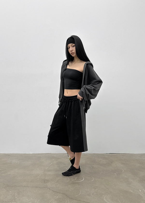 [MADE] Wirano Color-Block Bermuda Banded Pants