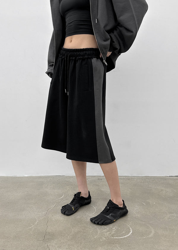 [MADE] Wirano Color-Block Bermuda Banded Pants