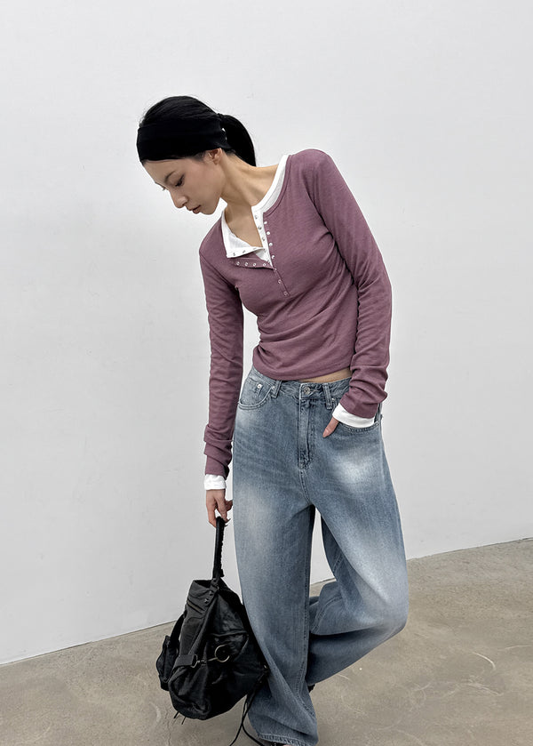 Furat cut wide balloon denim pants