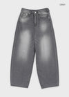 Furat cut wide balloon denim pants