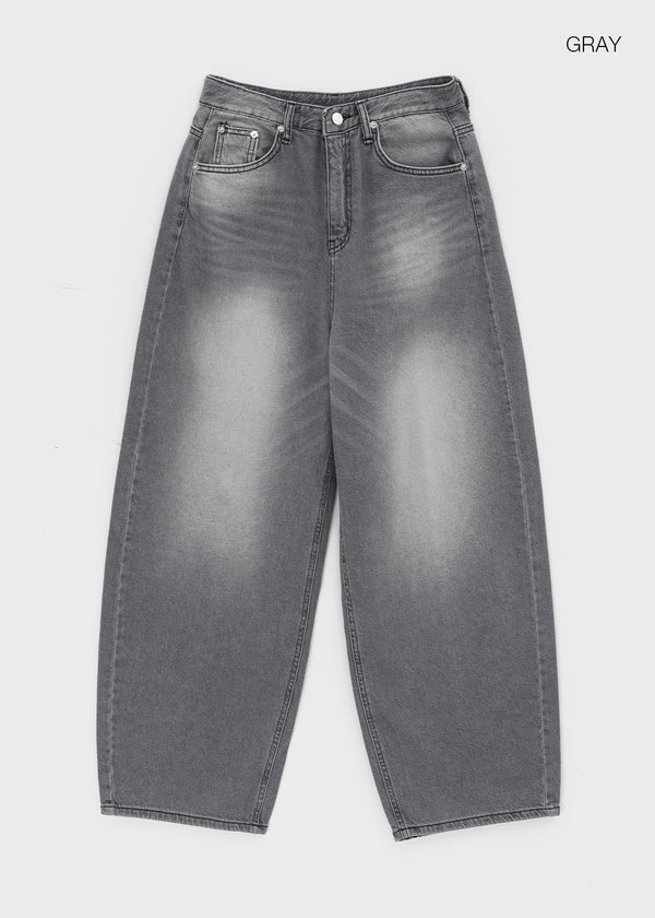 Furat cut wide balloon denim pants