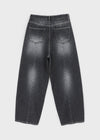 Furat cut wide balloon denim pants