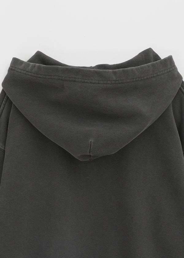 Moheron Washing Semi-Crop Hooded