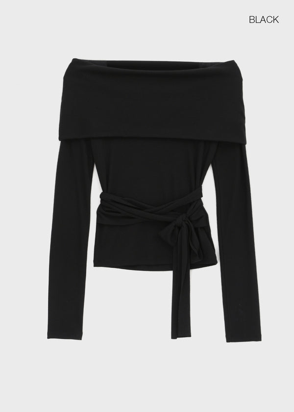 [MADE] Yelty Off-Shoulder Strap Long-Sleeve Tee