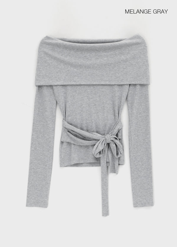 [MADE] Yelty Off-Shoulder Strap Long-Sleeve Tee