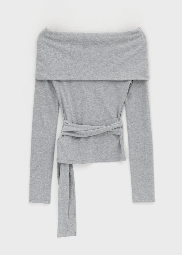 [MADE] Yelty Off-Shoulder Strap Long-Sleeve Tee