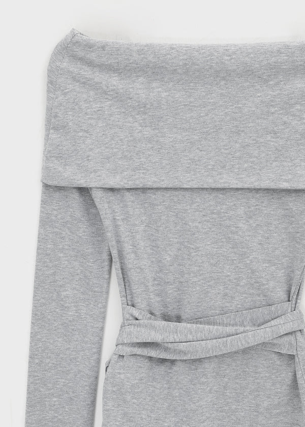 [MADE] Yelty Off-Shoulder Strap Long-Sleeve Tee