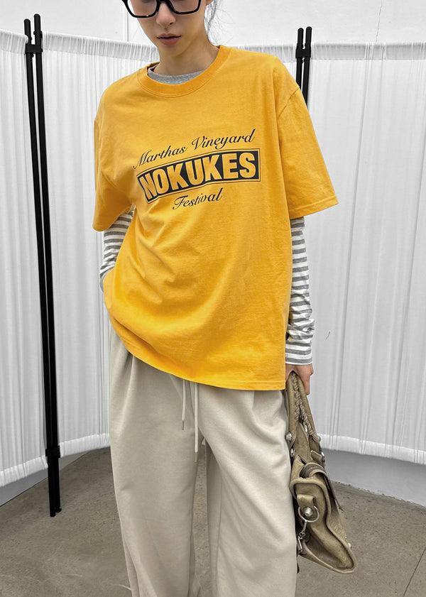 Marita Overfit Lettering Short Sleeve Tee