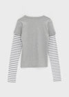 Lopoa Striped Layered Long Sleeve Tee