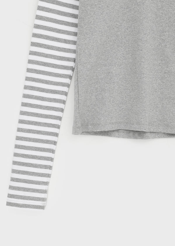 Lopoa Striped Layered Long Sleeve Tee