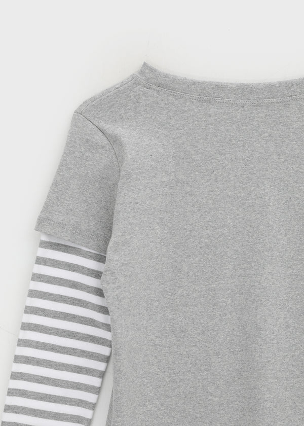 Lopoa Striped Layered Long Sleeve Tee