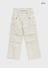 (UNISEX) Urban Washing Cut-out Wide Cargo Pants
