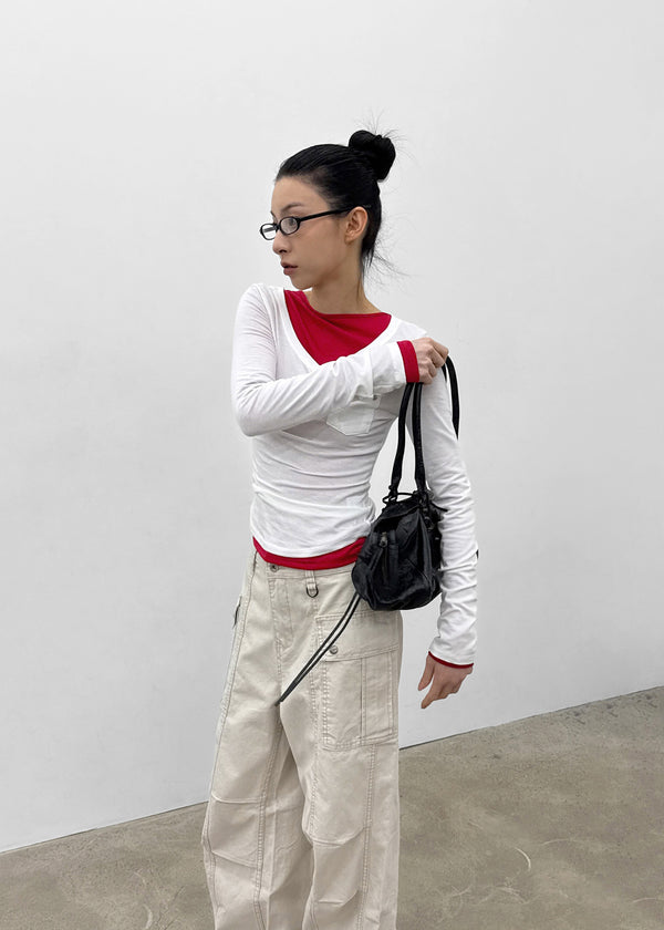 [MADE] Higg Pocket V-Neck Long-Sleeve Tee