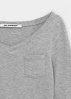[MADE] Higg Pocket V-Neck Long-Sleeve Tee