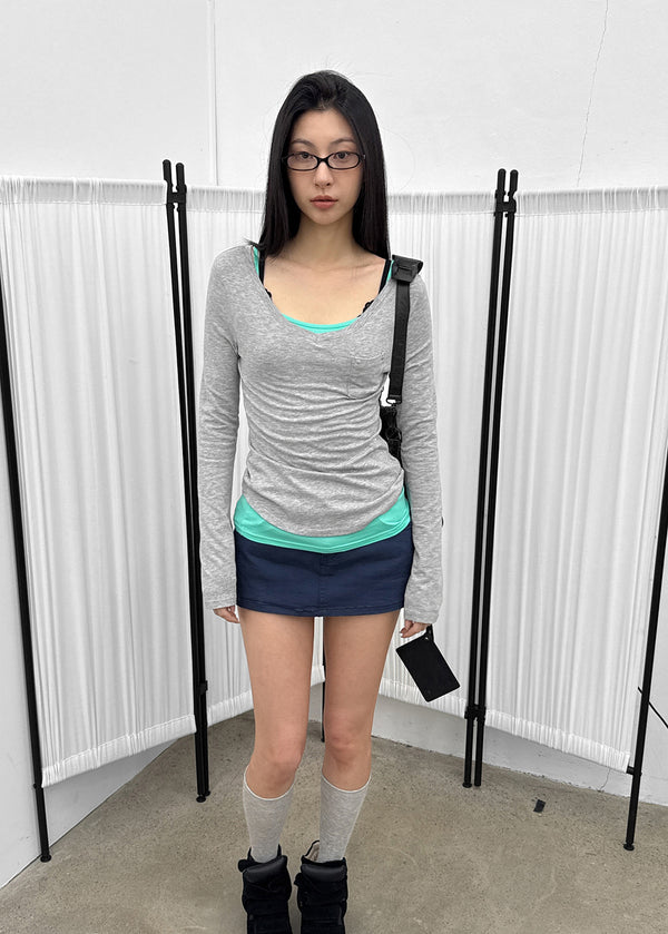 [MADE] Higg Pocket V-Neck Long-Sleeve Tee