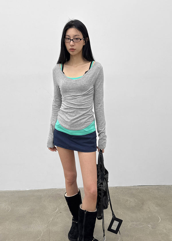 [MADE] Higg Pocket V-Neck Long-Sleeve Tee