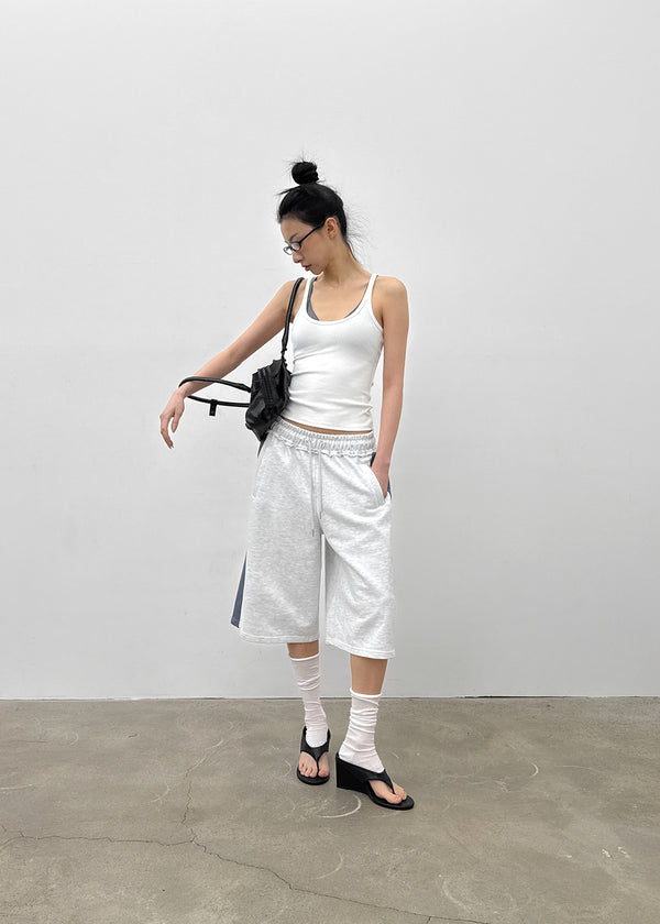 [MADE] Wirano Color-Block Bermuda Banded Pants