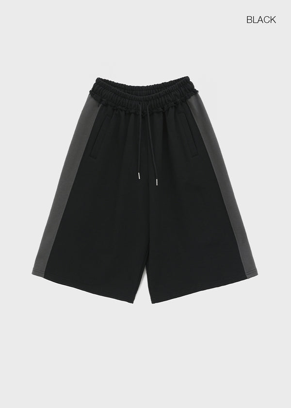 [MADE] Wirano Color-Block Bermuda Banded Pants