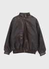 Conton High-neck Pocket Leather Jumper