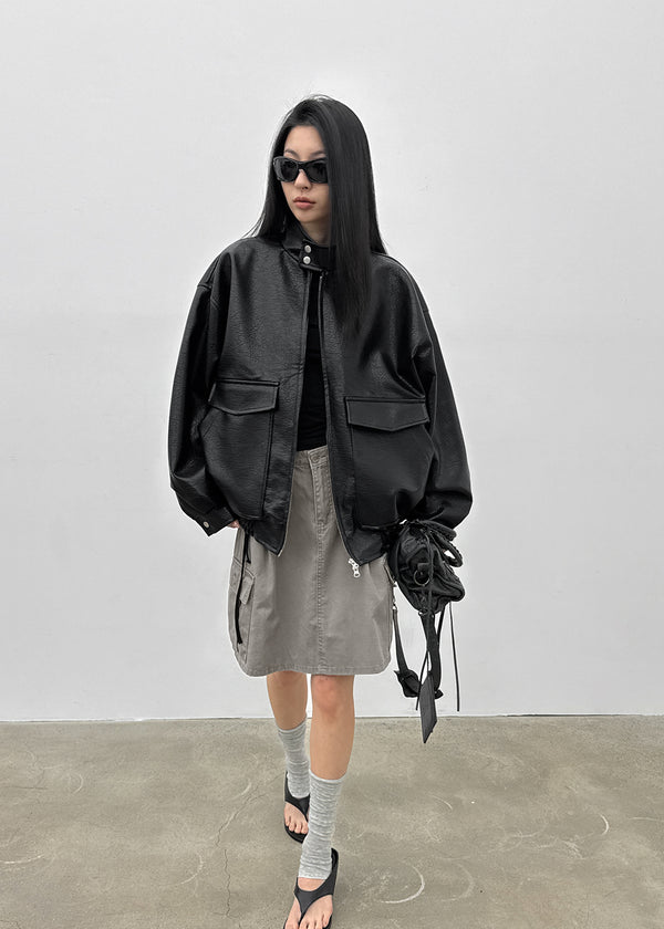 Tokoi Washed Cargo Midi Skirt