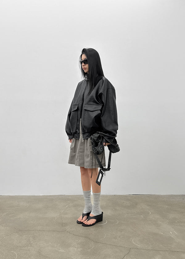 Tokoi Washed Cargo Midi Skirt