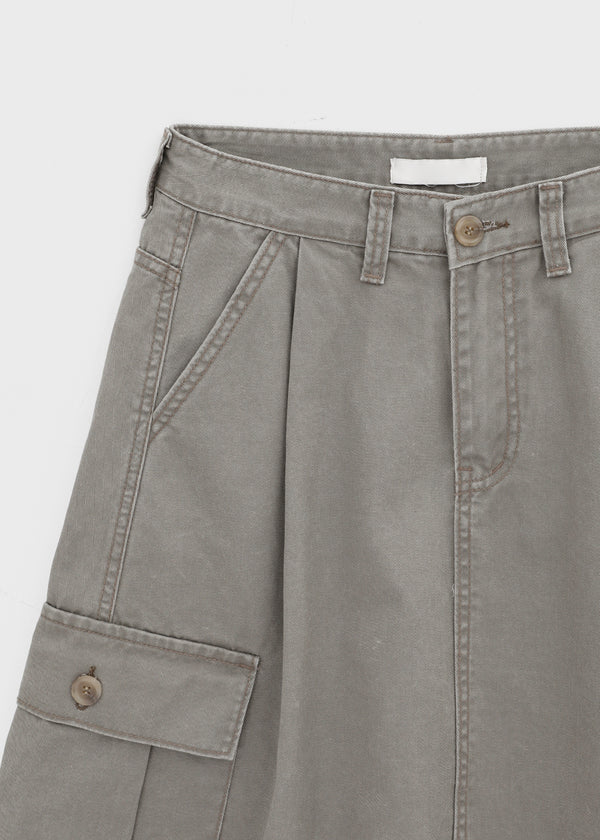 Tokoi Washed Cargo Midi Skirt