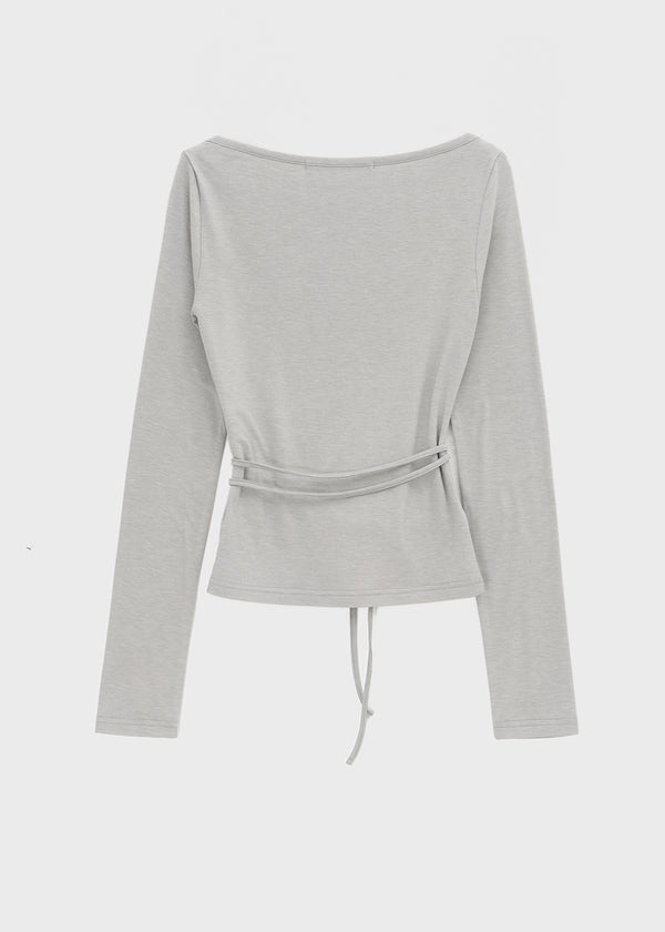 [MADE] Fullon Strap Boat-Neck Long-Sleeve T-Shirt