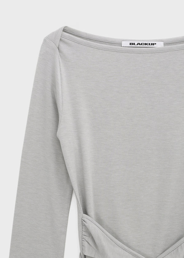 [MADE] Fullon Strap Boat-Neck Long-Sleeve T-Shirt