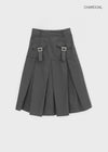Kurat Washing Pocket Pleats Midi Skirt