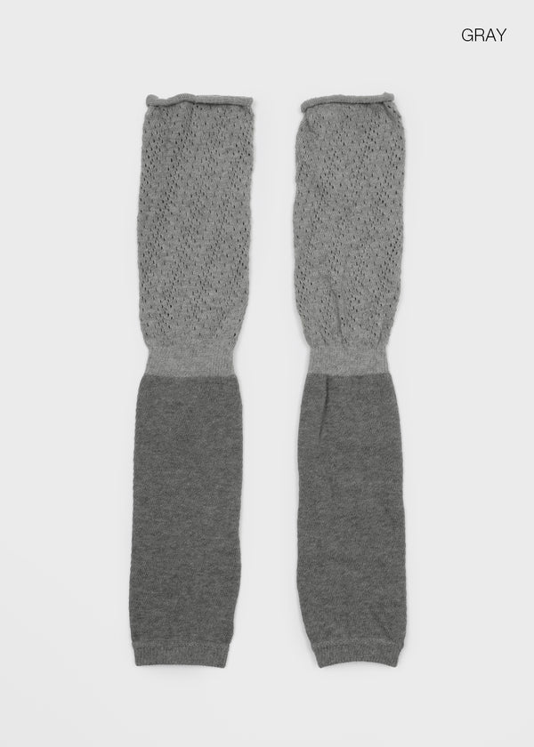 Maol Two-Tone Shirring Knit Leg Warmer