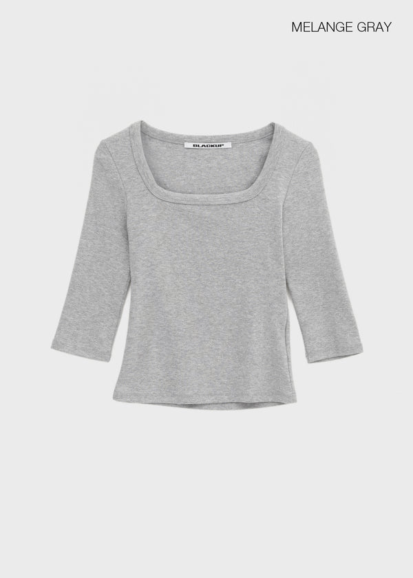 [MADE] Chofrin Square-Neck 7-Length T-Shirt