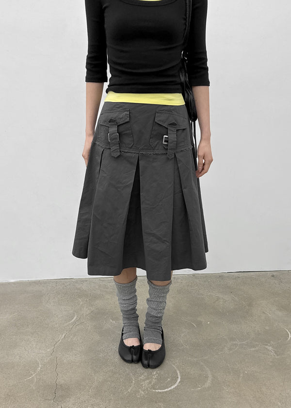 Maol Two-Tone Shirring Knit Leg Warmer