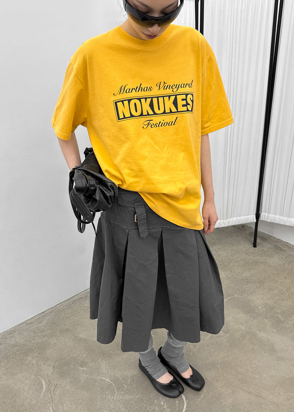 Kurat Washing Pocket Pleats Midi Skirt