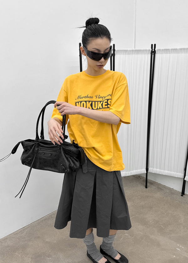 Kurat Washing Pocket Pleats Midi Skirt