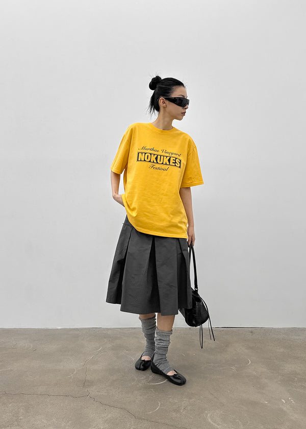 Kurat Washing Pocket Pleats Midi Skirt