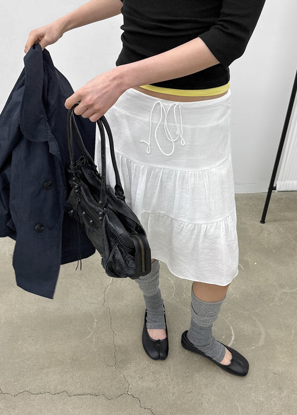 Apello Tiered Midi Skirt