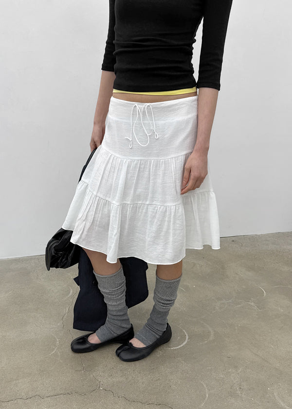 Apello Tiered Midi Skirt