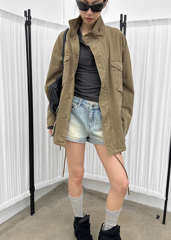 (UNISEX) Forep Washed Cotton Field Jacket