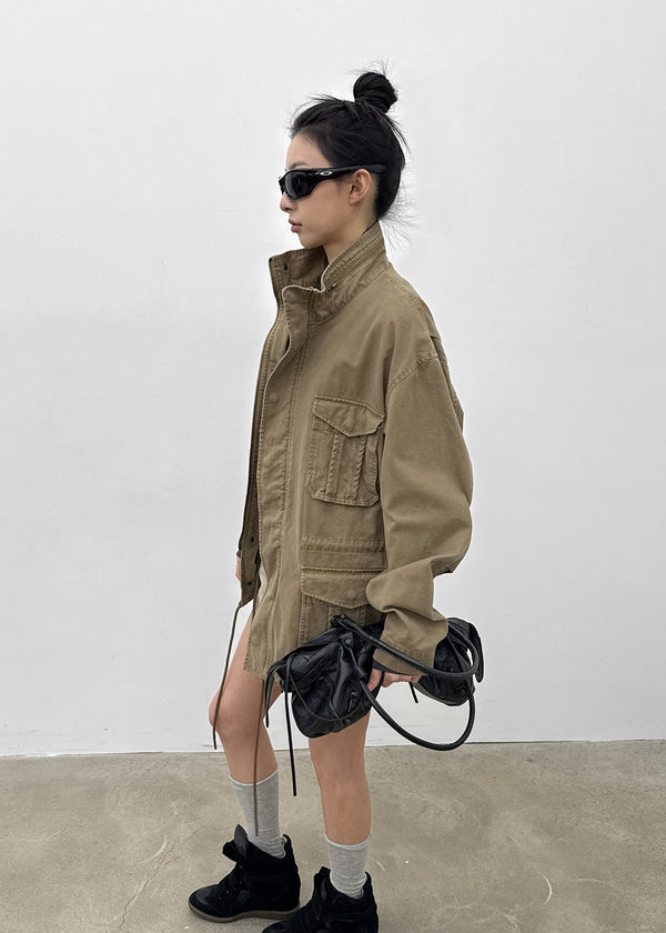 (UNISEX) Forep Washed Cotton Field Jacket