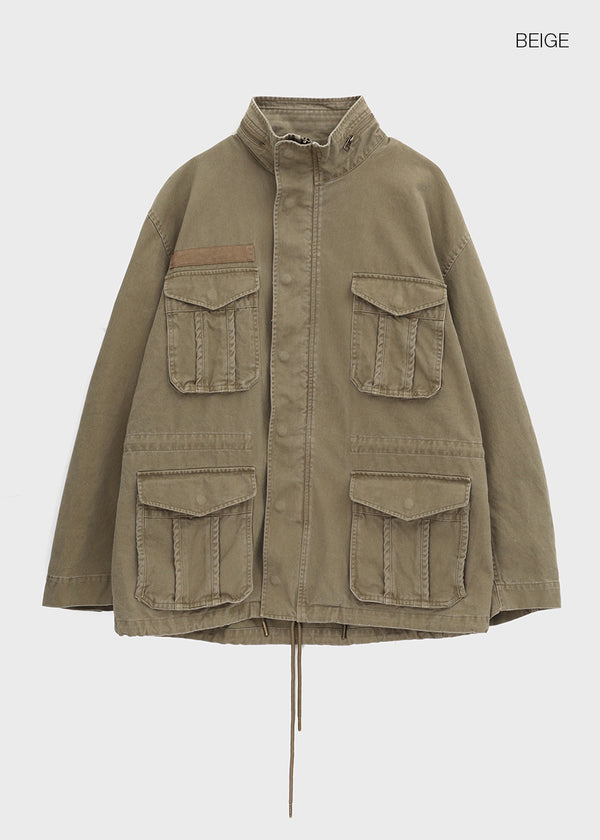 (UNISEX) Forep Washed Cotton Field Jacket