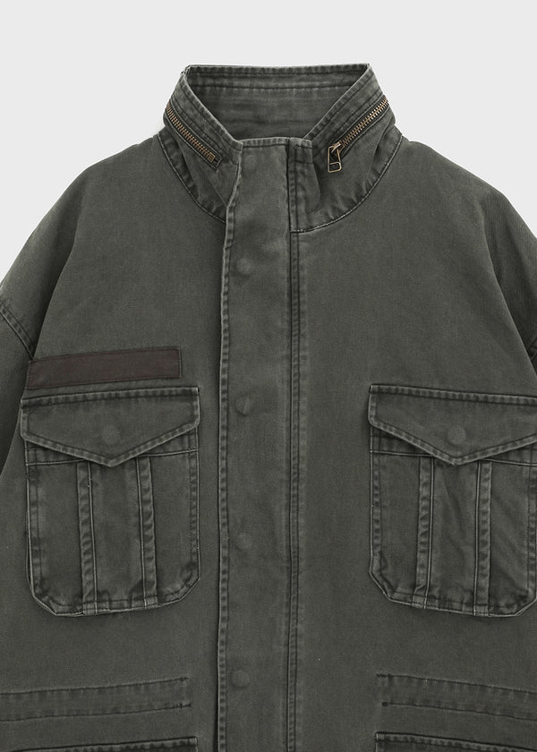 (UNISEX) Forep Washed Cotton Field Jacket
