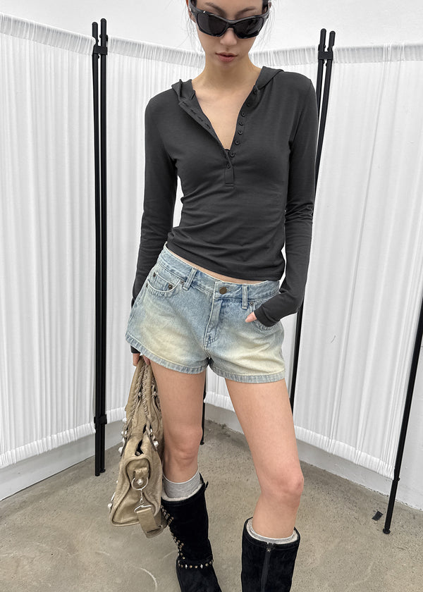 Tonnoa Washing Short Denim Pants