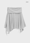 Celani Folding Unbalanced Midi Skirt