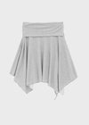 Celani Folding Unbalanced Midi Skirt