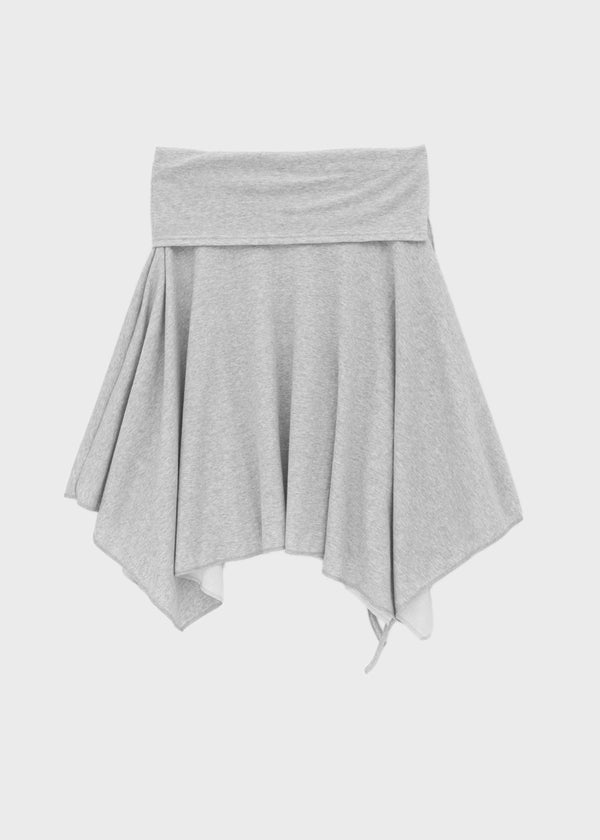 Celani Folding Unbalanced Midi Skirt