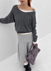 Gerent Back Hole V-neck Knit