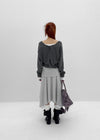 Gerent Back Hole V-neck Knit