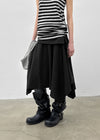 Celani Folding Unbalanced Midi Skirt