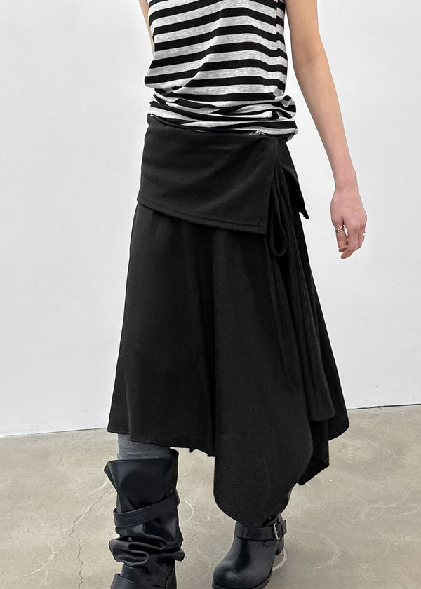 Celani Folding Unbalanced Midi Skirt